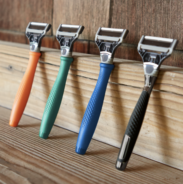 four razors lined up
