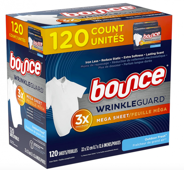 Bounce WrinkleGuard Mega Dryer Sheets