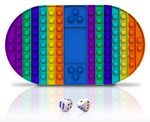Jumbo Rainbow Push Bubble Popper Fidget Sensory Toy Game