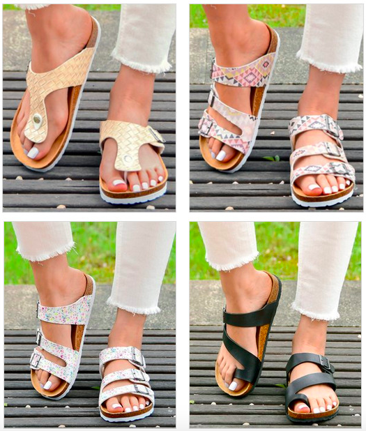 Women's Birks Look-Alike Buckle Sandals only $11.99 + shipping! | Money ...