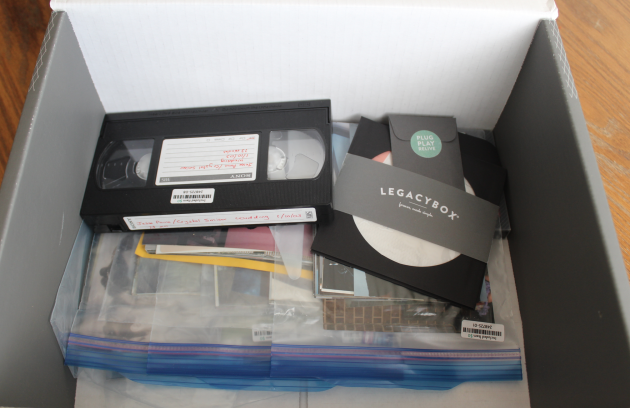 box of preserved digitized memories