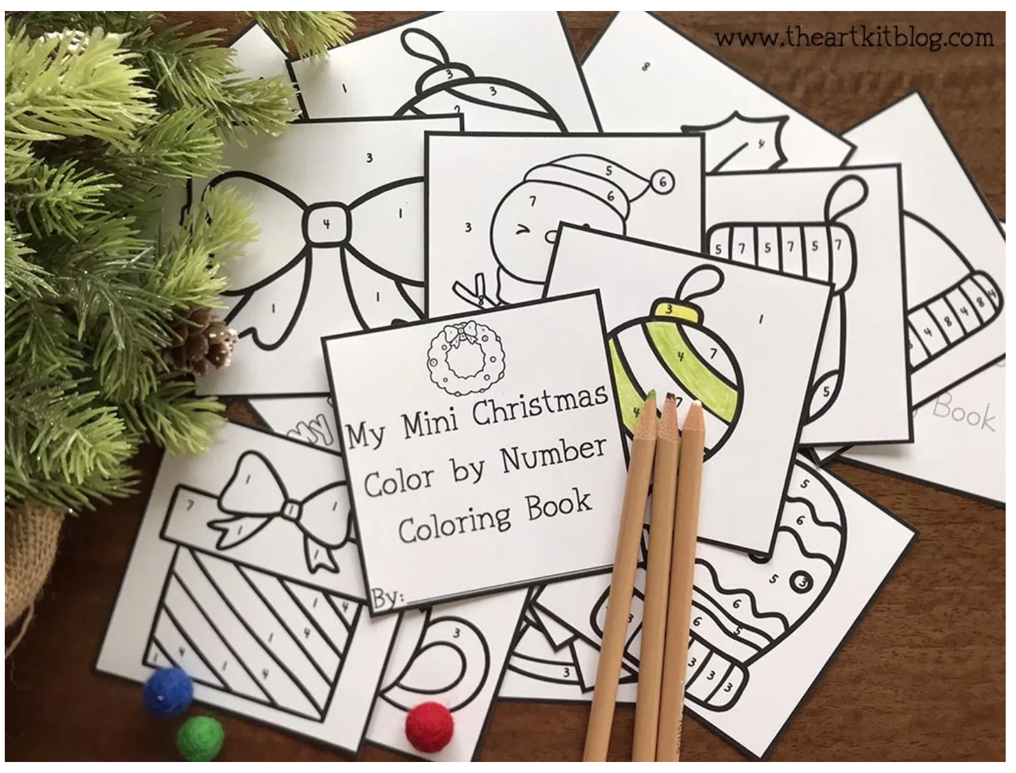 Christmas Color by Number Pages (free printables) - The Activity Mom