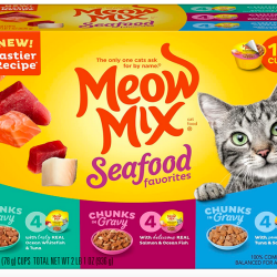 Meow Mix Seafood Favorites Wet Cat Food, Variety Pack