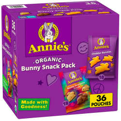 Annie's Organic, Snack Variety Pack, Cheddar Bunnies and Bunny Grahams