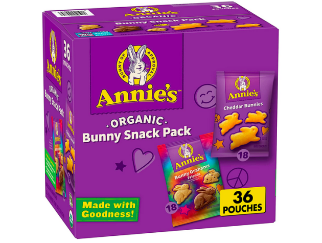 Annie's Organic, Snack Variety Pack, Cheddar Bunnies and Bunny Grahams