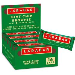 Larabar Mint Chip Brownie, Gluten Free Vegan Fruit & Nut Bars, 16 ct