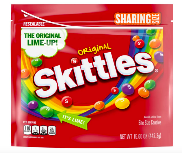 Skittles Authentic Sweet Sharing Dimension Bag, 15.6 oz solely $2.99 shipped!