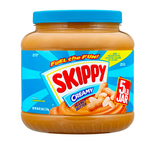 Skippy Creamy Peanut Butter, 5-lb Jar for simply $7.65 shipped!