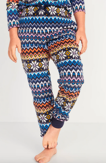Printed Micro Fleece Straight Pajama Pants for Girls