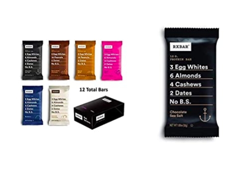 RXBAR Protein Bars (12-Count Variety Pack + 12-Count Chocolate Sea