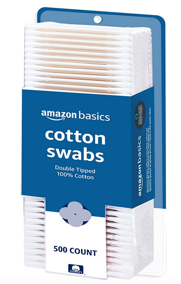 Amazon Basics Cotton Swabs, 500 ct