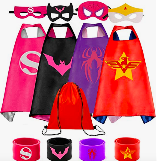 Superhero Capes Set and Wristbands 
