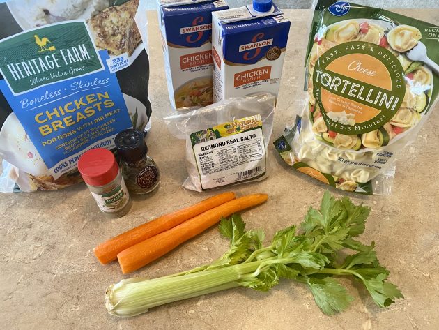 ingredients for chicken tortellini soup