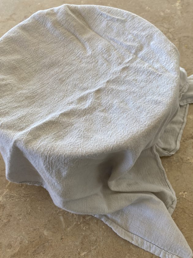 cover roll dough with towel