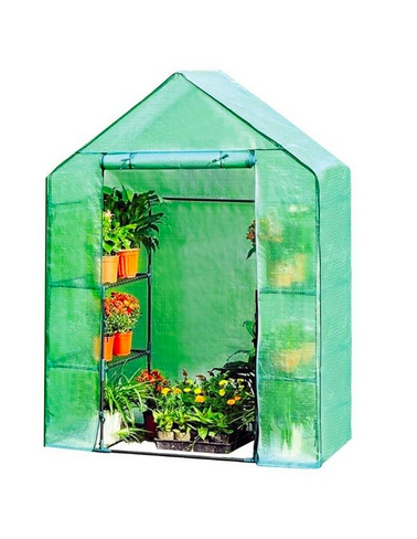 Portable Outdoor Mini Walk-in 4-Tier Greenhouse