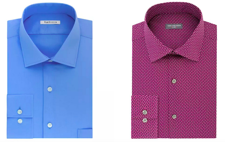 Men's Van Heusen Fit Flex Spread-Collar Dress Shirts only $4.97 ...