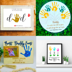 Personalized Father's Day Handprint Signs