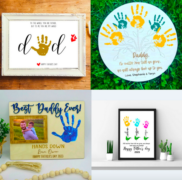 Personalized Father's Day Handprint Signs