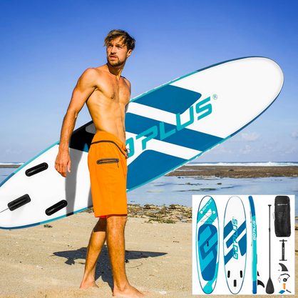 10-Foot Inflatable Stand-Up Paddle Board with Paddle