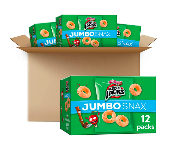 Kellogg's Apple Jacks Jumbo Snax Cereal Snacks