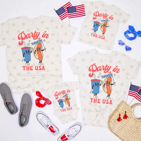 Party In The USA Family Graphic Tees