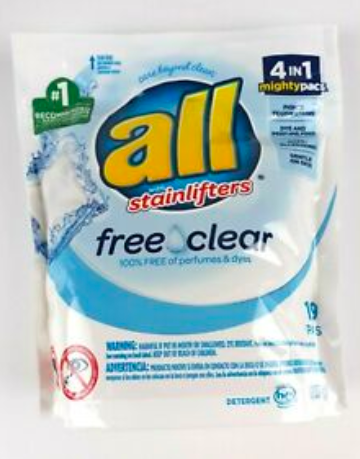 All Free & Clear Laundry Detergent Mighty Pacs, 19 ct 