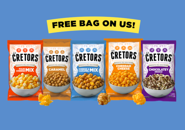FREE Bag of Cretors Popcorn