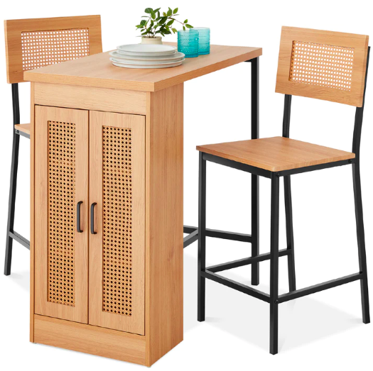 Counter Height Rattan Dining Table