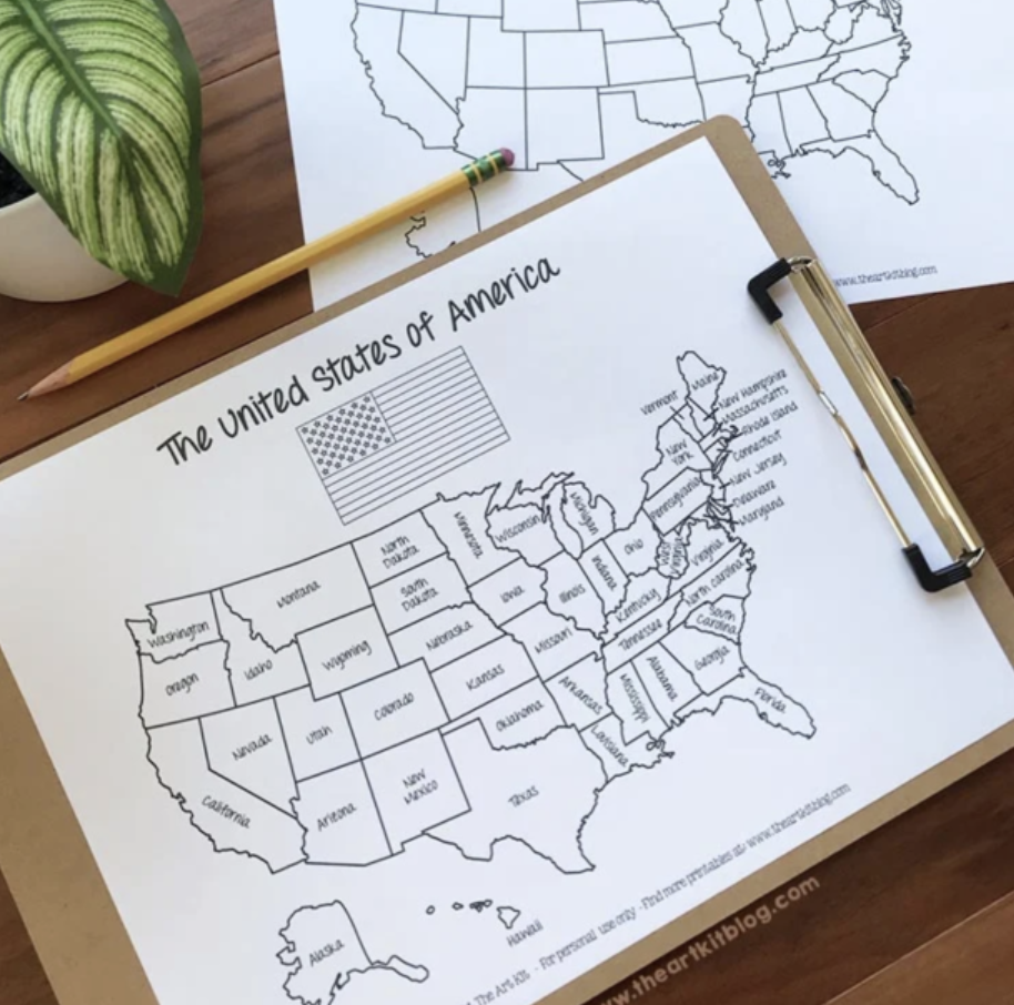 Free Printable United States Map Outline | Money Saving Mom®