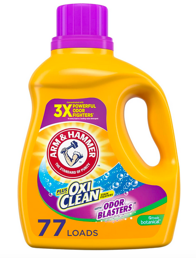 Arm & Hammer Plus OxiClean Odor Blasters Fresh Botanical, 77 Loads Liquid Laundry Detergent, 100.5 Fl oz 