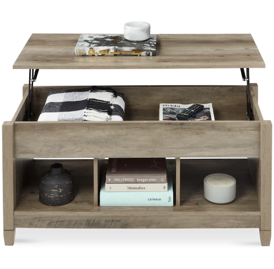 Multifunctional Lift Top Coffee Table with Hidden Storage