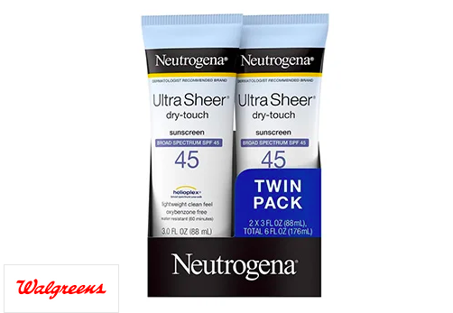 Multi-Pack of Neutrogena Sunscreen from Walgreens