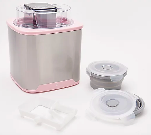 Cook's Essentials 2-qt Stainless Steel Ice Cream Maker w/ Accessories Refurbished