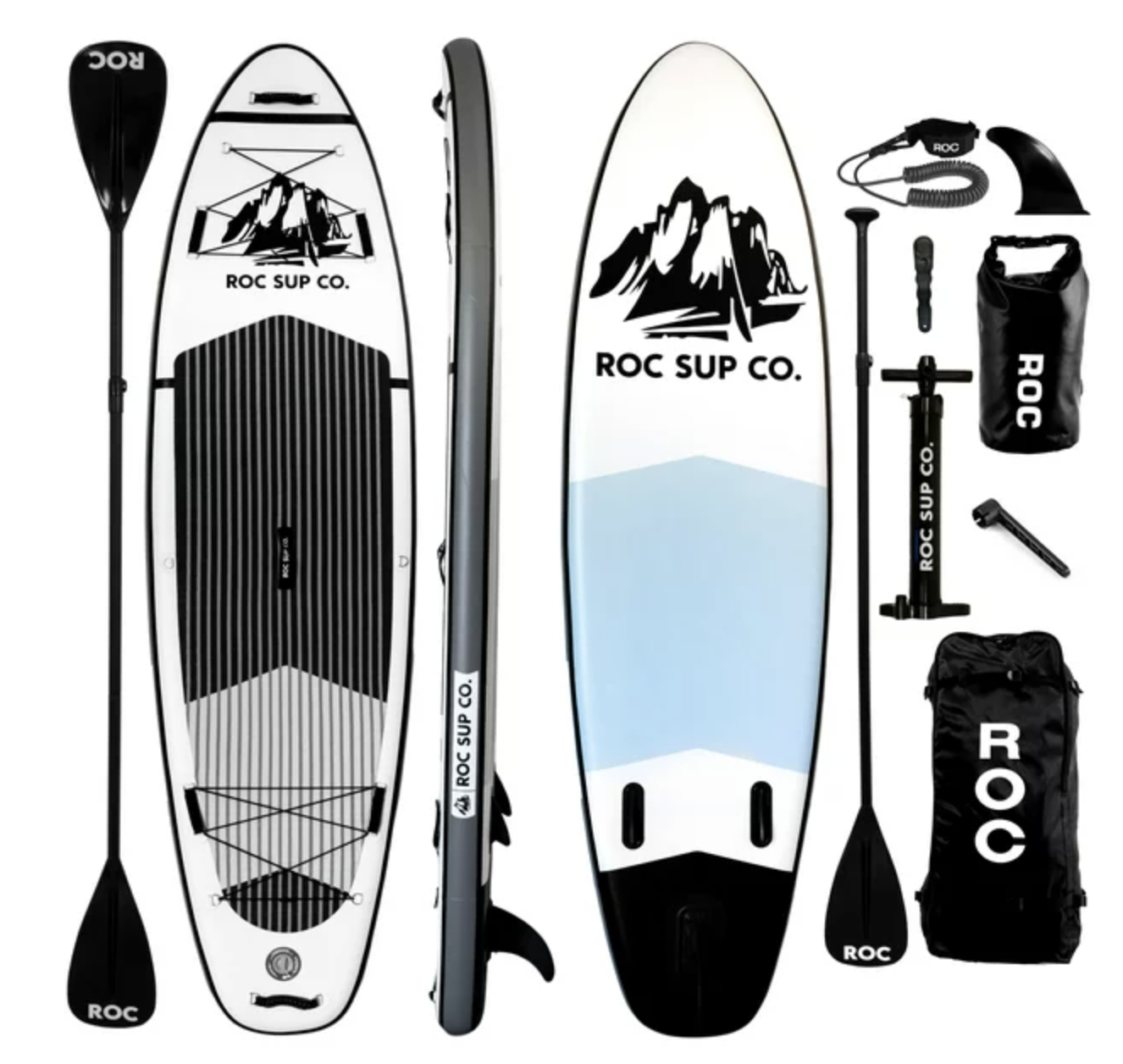 HOT* Roc Inflatable Stand Up Paddle Board + Accessories Bundle for