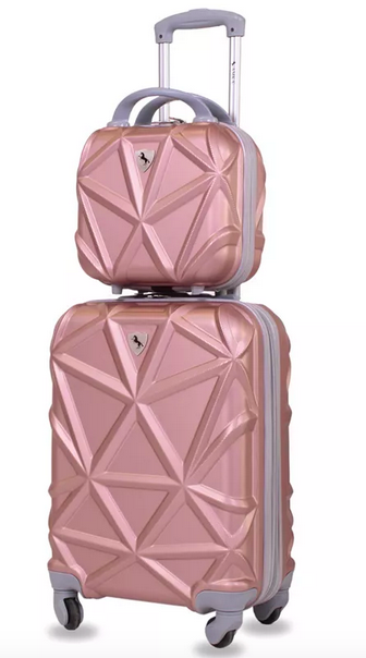 2-Pc. Carry-On Hardside Cosmetic Luggage Set 