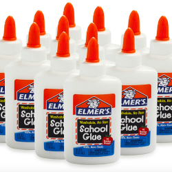 Elmer's Liquid School Glue, Washable, 4 Ounces Each, 12 Count