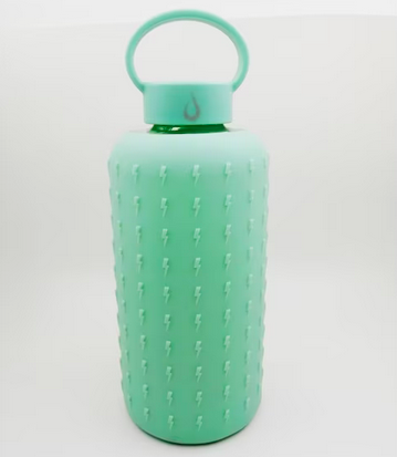Hydroclear Printed glass silicone sleeve bottle 33-fl oz Ceramic