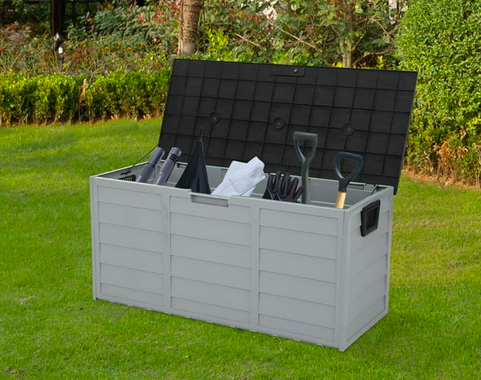 Ktaxon 75gal Outdoor Garden Plastic Storage Deck Box 