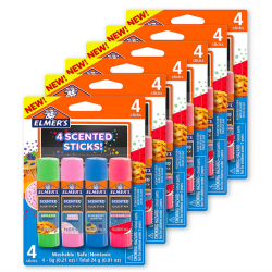 Elmer’s Scented Clear Glue Sticks, Safe and Nontoxic, Assorted Scents, 24 Count