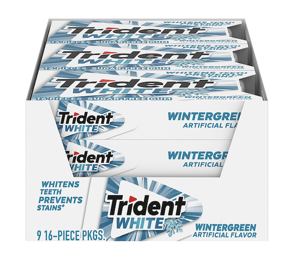 Trident White Wintergreen Sugar Free Gum 9-Pack