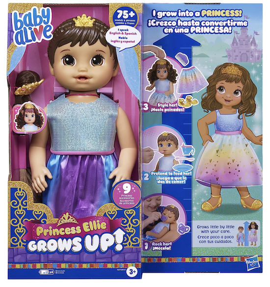 Baby Alive Princess Ellie Grows Up! Interactive Doll f