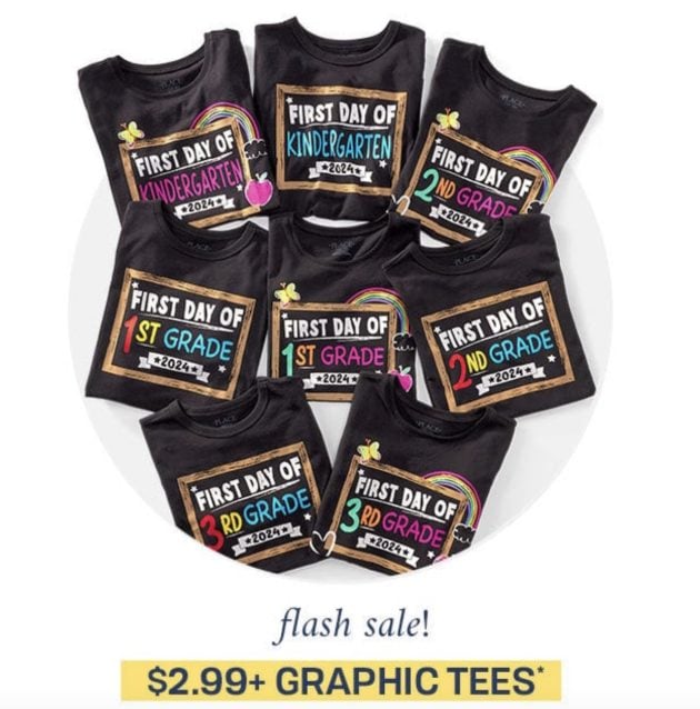 *HOT* The Children’s Place: Kid’s Graphic Tees just $2.99 (including Back to School Tees!)