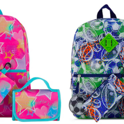 5 Piece Hearts And Stars Backpack Set With Lunch Bag