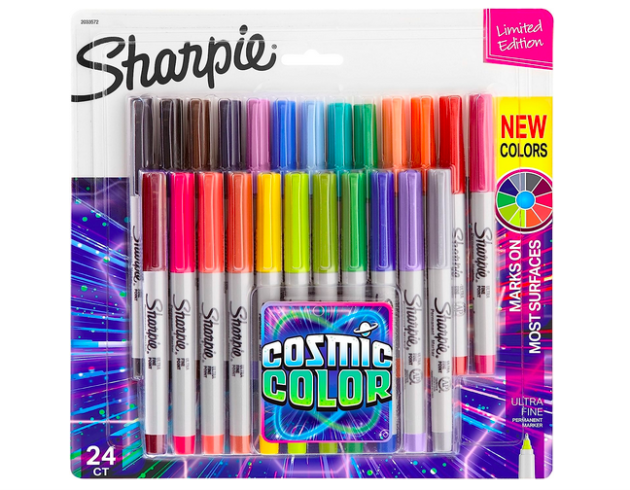 Sharpie Permanent Markers, Ultra Fine Point, Cosmic Color, Limited Edition, 24 Count 