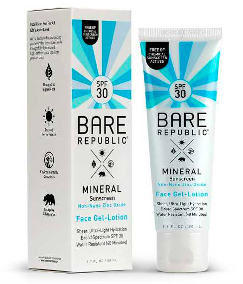 FREE Sample of Bare Republic Mineral SPF 30 Face Sunscreen Gel-Lotion