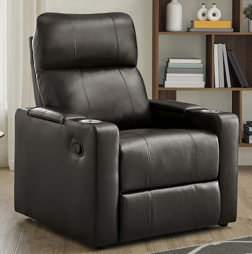 Mainstays Home Theater Recliner with USB Charging Ports 