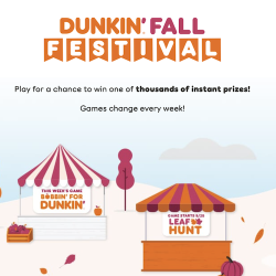 Dunkin Fall Festival Instant Win Game