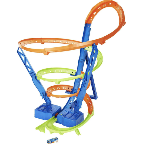 Hot Wheels Action Spiral Speed Crash Track Set with Motorized Booster