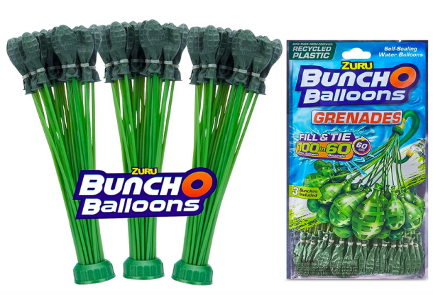Bunch O Balloons 100 Grenade Rapid-Filling Self-Sealing Water Balloons 