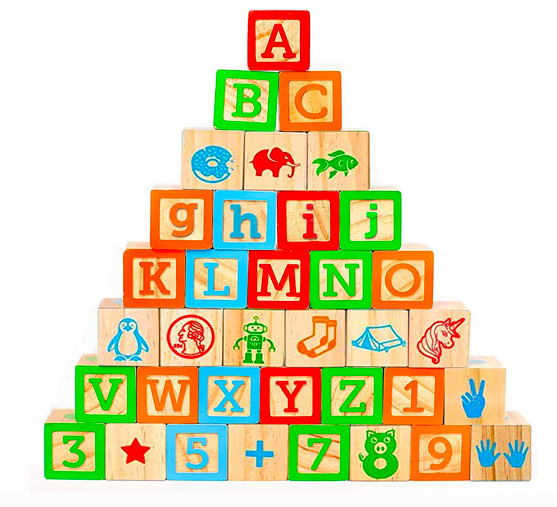 Wooden Alphabet & Number Blocks